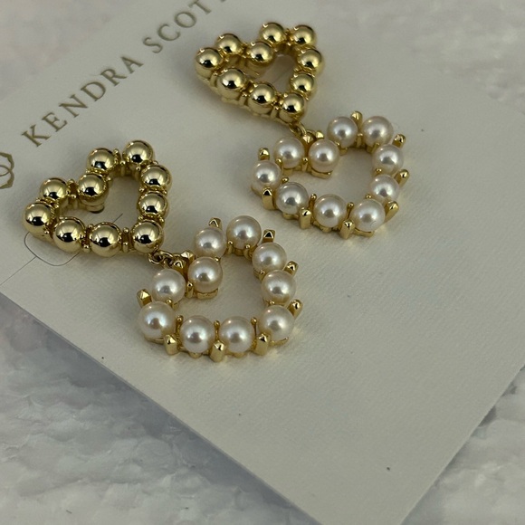 Kendra Scott Gold Elegant Necklace & Earring Set